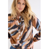 Tramontana Blouse Moody Blue Cascade Print Multi